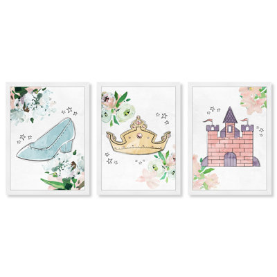 Ensemble d'imprimés fantaisistes et de science-fiction sur toile rose et rose clair Princess Essentials Modern and Contemporary