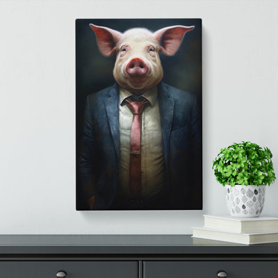 Pig In A Suit Painting No.4 - No Frame Print