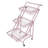 3-Tier Adjustable Metal Rolling Utility Cart with Wheels-107732402