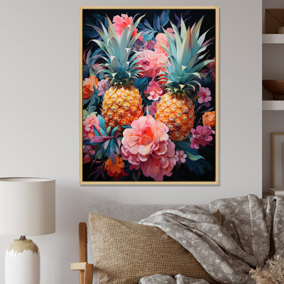 " Colourful Pinapple Fruit Whimsical Tropics I "