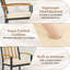 Ensemble de 4 chaises d'extérieur en métal avec coussins rembourrés amovibles pour patio