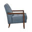 Fauteuil Lenie, cuir capitonné, bois de noyer-113497073