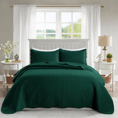 Premium Embossed Bedspread Set With Matching Pillowcases