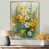 Toile avec cadre flottant or