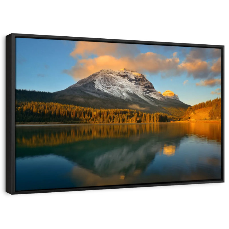 «Banff Mountain Sunset», reproduction sur toile, H 9 po x l 13 po