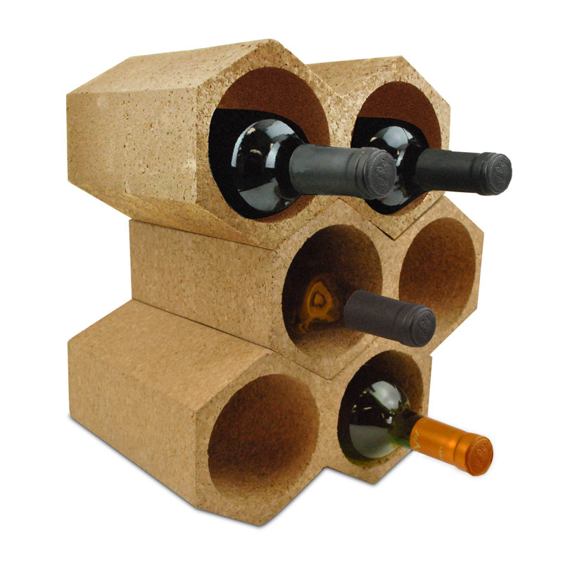 Tena Tabletop Wine Bottle Rack in Brown