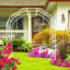 Jardin en métal arche de jardin l 74,4 po x H 98,4 po-2066838249