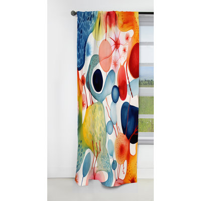 Champy - peinture abstraite rideau occultant - 1 panneaux