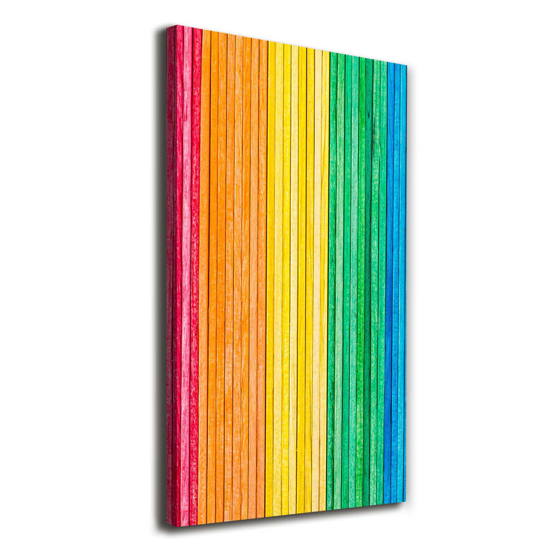 Bunte Streifen - Kunstdrucke auf Leinwand - Wrapped Canvas