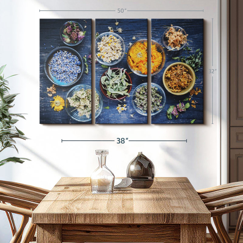 «Dried Herb Bowls» sur, H 32 po x l 50 po