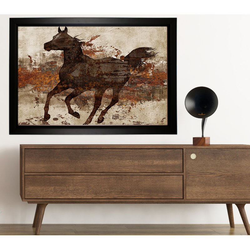 "running free ii" par conrad knutsen, reproduction d’art sur toile, Encadré