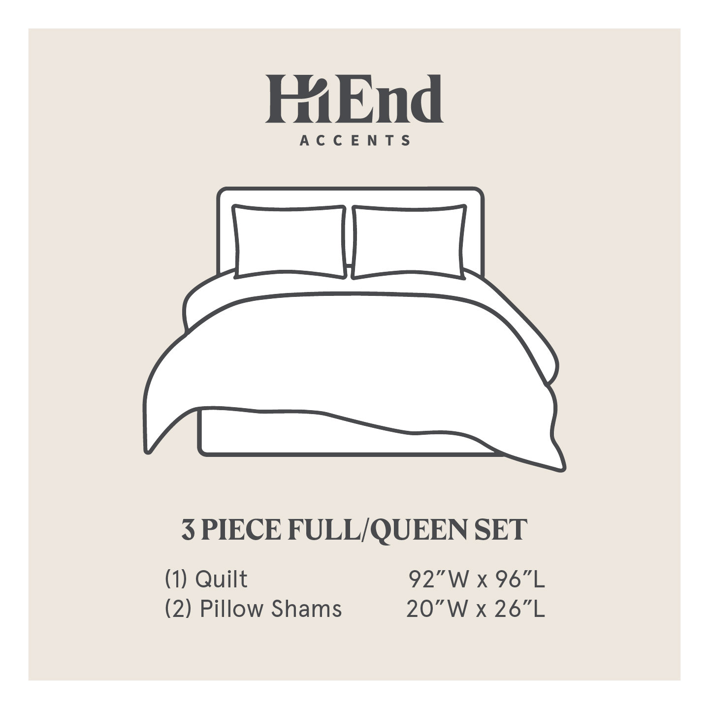 Indigo Cotton Quilt Set, Queen Quilt + 2 Standard Shams