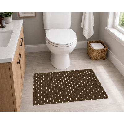 Tapis de toilette rectangulaire absorbant et antidérapant Long Drop