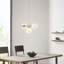 3-Light Chandelier with Frosted Glass Globe Bulbs