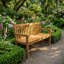 Banc de patio pour 2 personnes en teck pour l'extérieur - Mission - 50 po-2123678456
