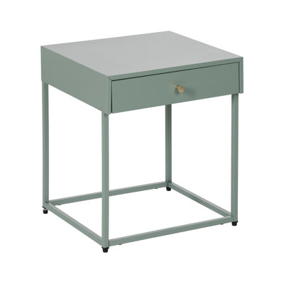 Bouey 43cm W Steel Bedside Table