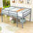 Full Loft Bed With Enhanced Safety Features And Ladder,Guardrails-65634011