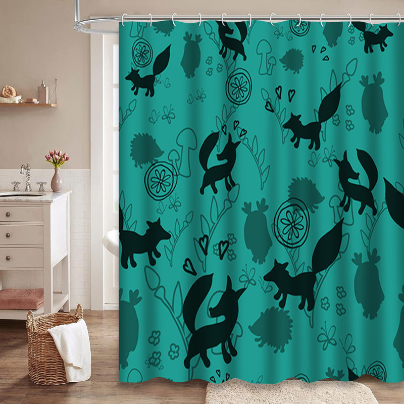 Rideau de douche avec 12 crochets, L 72 po x l 84 po