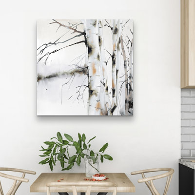 Winter birches - 32"x32" art on canvas