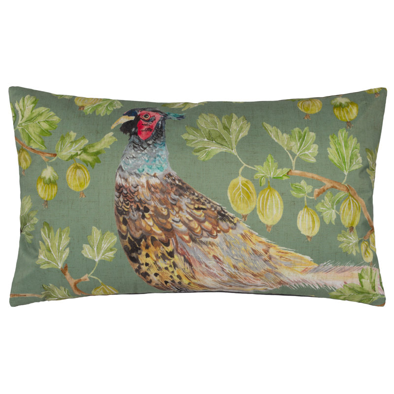Grove Pheasant Indoor / Outdoor Floral Rectangular Lumbar Pillow Cover