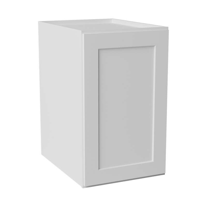 Armoire de cuisine en bois massif prête à assembler, Blanc, 18", 30"