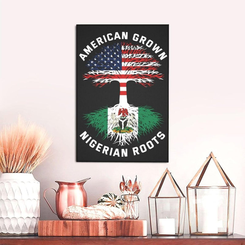 Décoration murale patriotique sur toile 12 x 18 po American Grown