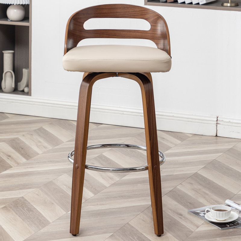Swivel Bar Stool, Beige, Bar Stool (76cm Seat Height)