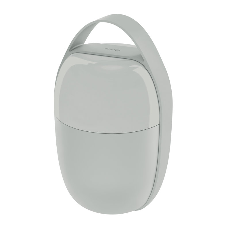 Red Thermoplastic Resin Two-Compartment Lunch Pot with Cooling Element