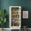 Bibliothèque American-Style Minimalist Luxury Birch avec portes en verre et plancher