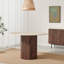 Penny Pillar Round Dining Table - Melamine Scratch Resistant Veneer Top-133491474