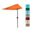 Abat-jour de patio extérieur demi-parasol - Parasol de patio de 9 pi avec manivelle - Petit auvent pour balcon, table ou terrasse par Pure Garden (Orange brûlé)-33048761
