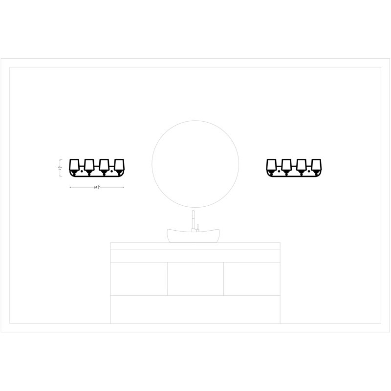 Windom 4 - Light Dimmable Vanity Light, Chrome, Yes