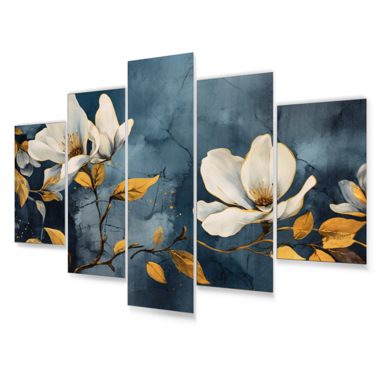 Ensemble de 5 décorations murales en métal