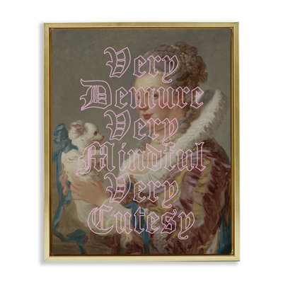 Cadre flottant Trendy Demure & Mindful Classic, design par Lil 'Rue