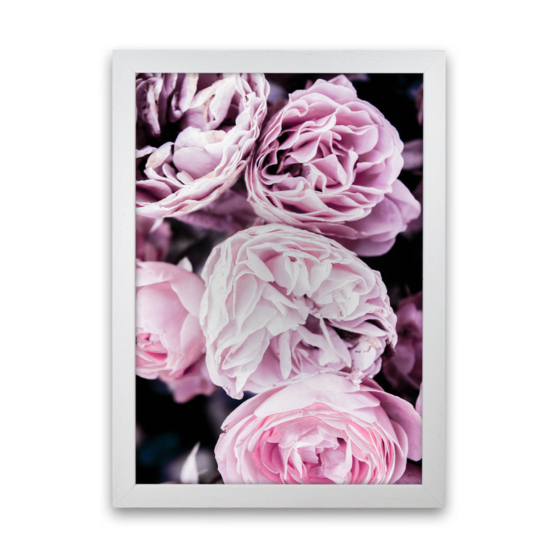 Pink Flowers I 1 Piece Wall Art, 34cm H x 25cm W x 3cm D, White Framed