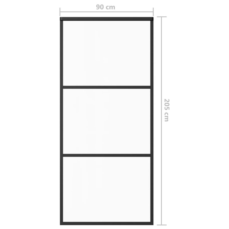 Merser Sliding Door with Hardware Set, 205cm H x 90cm W x 2cm D