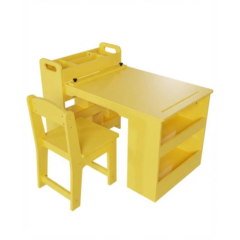 MDF, 63.5 cm H x 106.7 cm W x 58.4 cm D, Yellow
