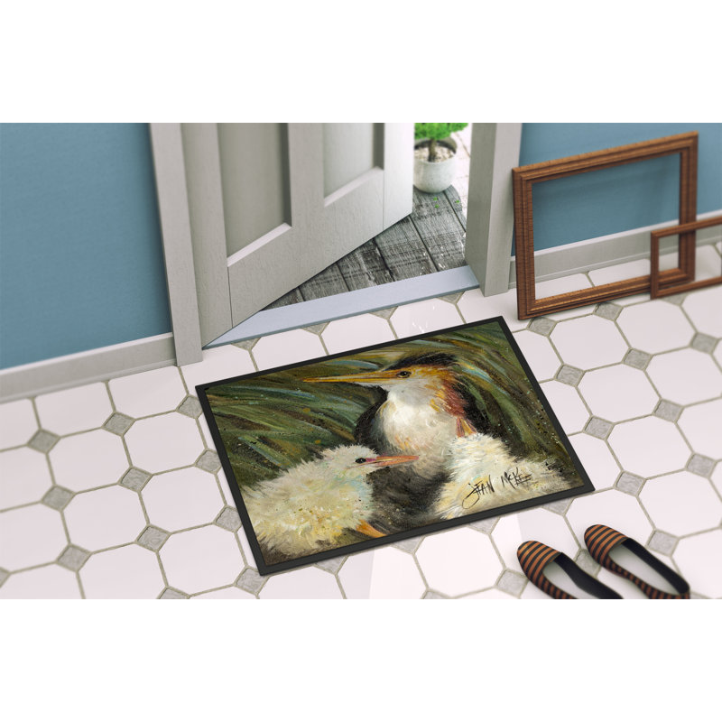 Tapis de porte intérieur anti-dérapant happy family, Rectangle 2 pi x 3 pi