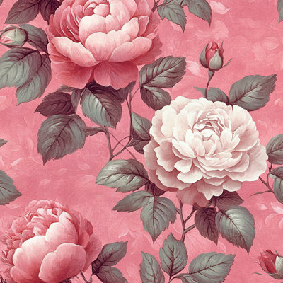 Floral Wallpaper Rose Peel And Stick Vintage Wall Mural