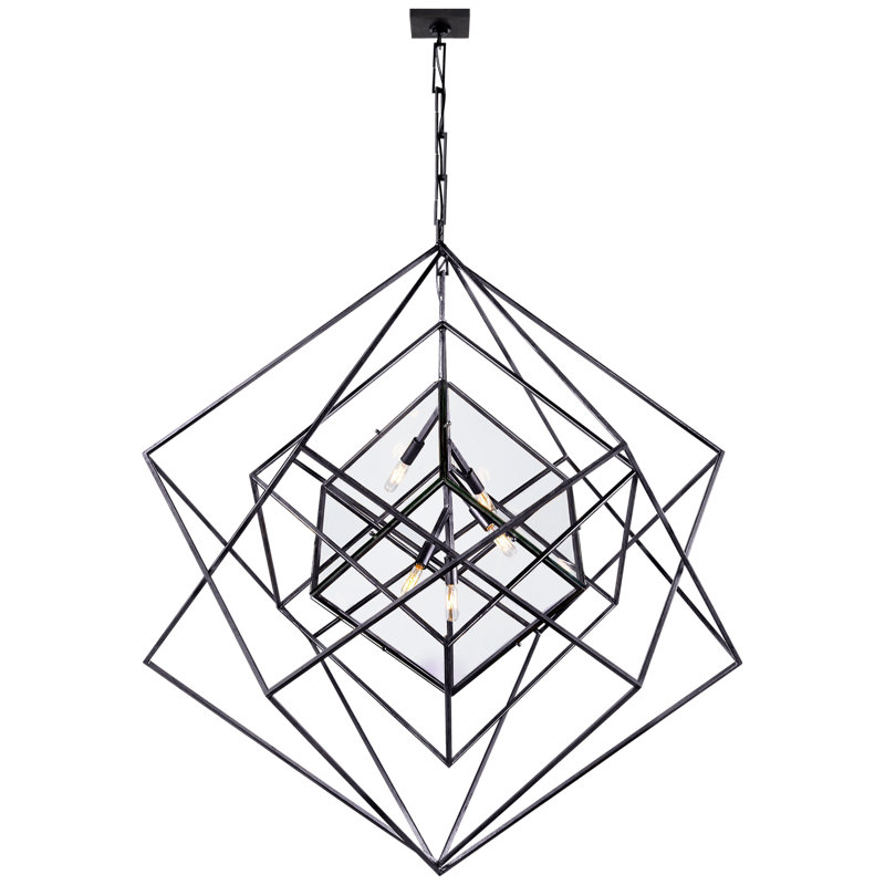 Kelly Wearstler Cubist Large Chandelier, Aged Iron
