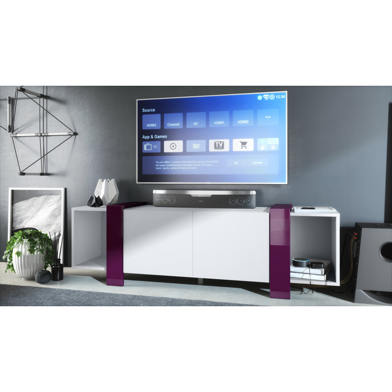 Abdas Unfinished for TVs up to 60", Blackberry High Gloss