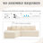 Compression Sectional Couch With Comfy Chaise,Irregular L-Shaped Compression Sofa With Deep Seat-1988352872