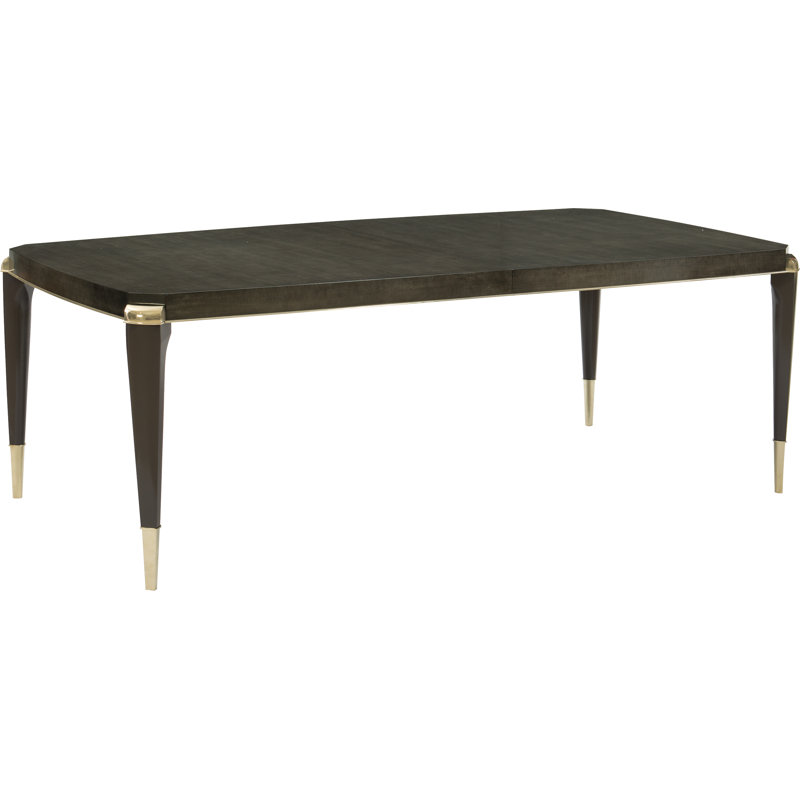 Caracole Classic Extendable Solid Wood Base Dining Table, Sealskin