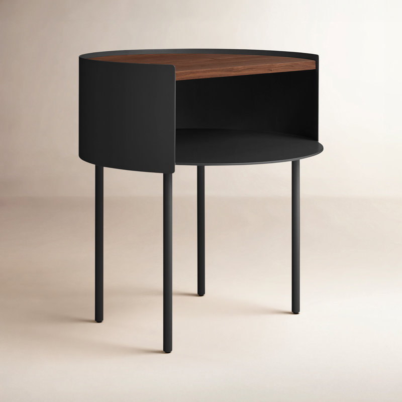 Li'l Something Solid Wood Single End Table, Oblivion