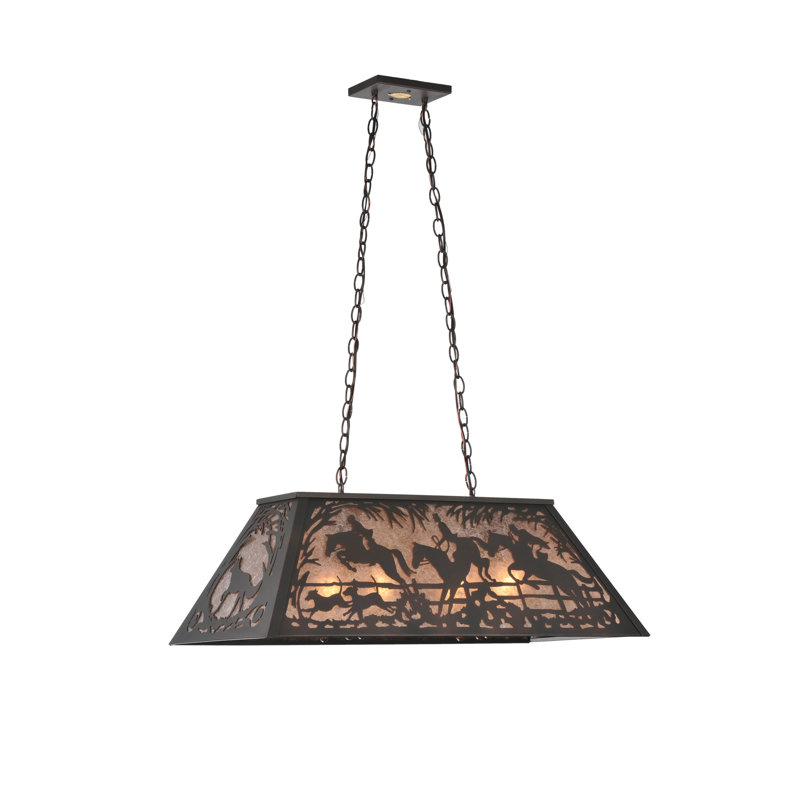 Rustic Lodge 6 - Light Pendant, 18" - 44" H x 33" W x 17" D