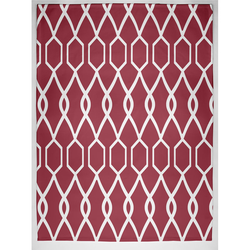 Schuyler Plain Weave / Muslin Throw Blanket, Red