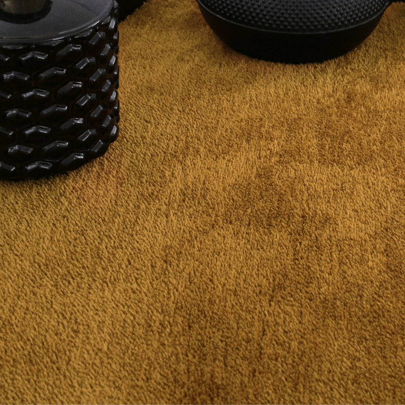 Hannalise Uniform Color Area Rug, Round 160cm