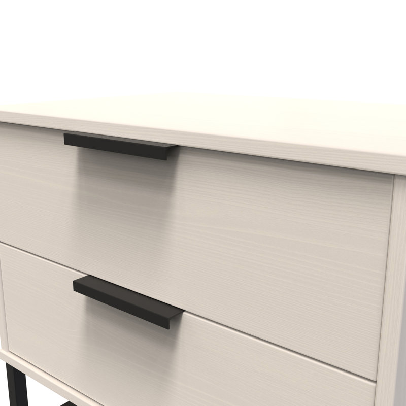 Turah 58cm W Manufactured Wood Bedside Table, Kashmir Ash