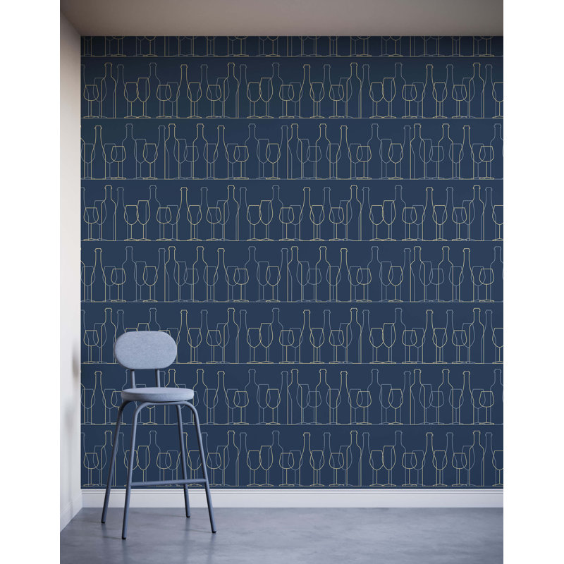 Rencher 7m x 75cm Matte Wallpaper Roll, Navy