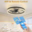 Ventilateur de plafond intelligent de 20 pouces avec fonction silencieuse, réglage à plusieurs vitesses pour la chambre à coucher, la salle d'étude et la salle à manger